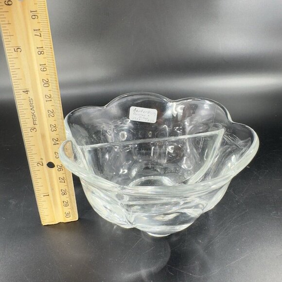 VTG Duncan Miller Glass Co Clear Divided Dish Bowl Footed Vintage Glass Decor - Picture 5 of 15